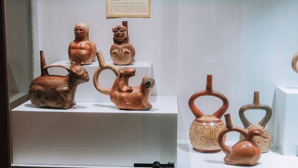 Cerámica Mochica en el museo Inka