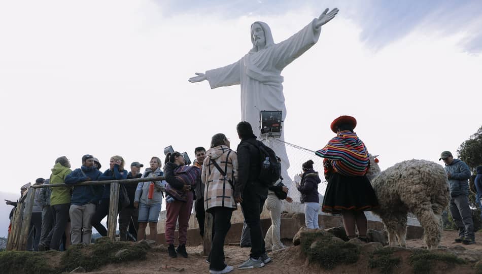 Mirador de Cristo Blanco en la ciudad de Cusco.