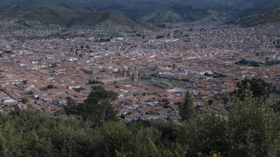 Vista desde cristo blanco a la ciudad del Cusco.