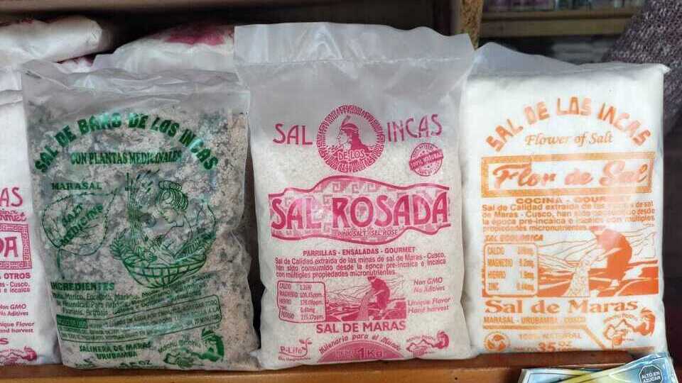 Tipos de sal en las tiendas de artesanía